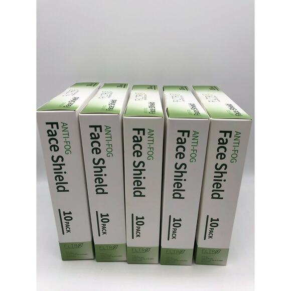 Face Shields 10-pack Barrier Comfort FLTR Pure Protection Anti-Fog Lot of 5 main image 6